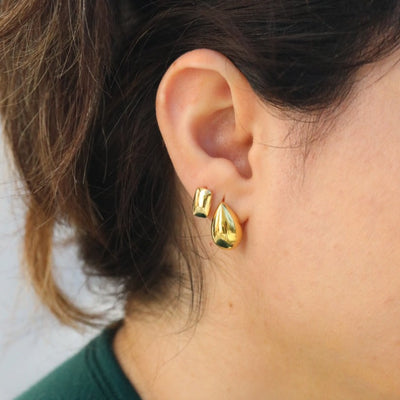 18K Gold-Filled Water Drop Stud Earrings