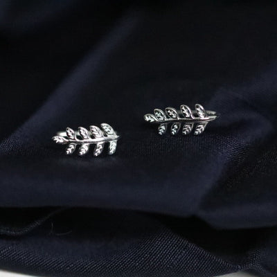 925 sterling Silver Leaf Threader Earrings