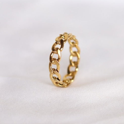 Dainty Gold Chain Ring