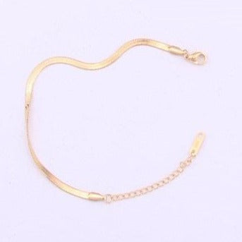 Gold filled snake chain bracelet 