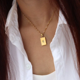 18K Gold-Filled North Star Pendant Necklace