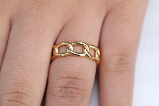  Order Now 18k gold filled Chain Ring