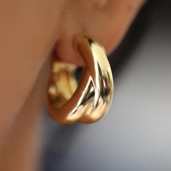 Shop Gold Double Hoop Earrings.