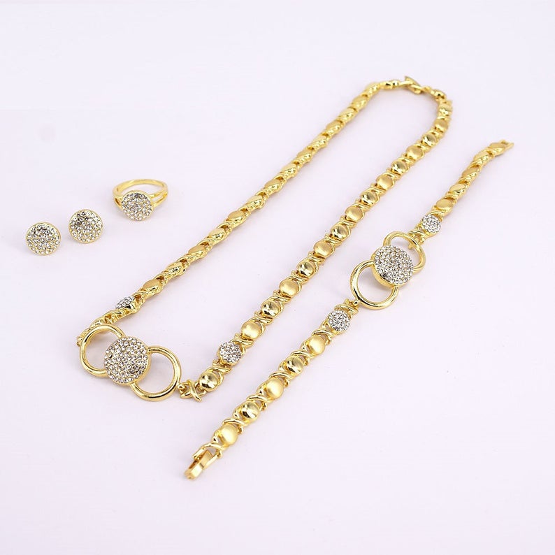 Necklace set gold filled jewelry 
