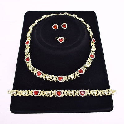 Xo Ruby Necklace Set