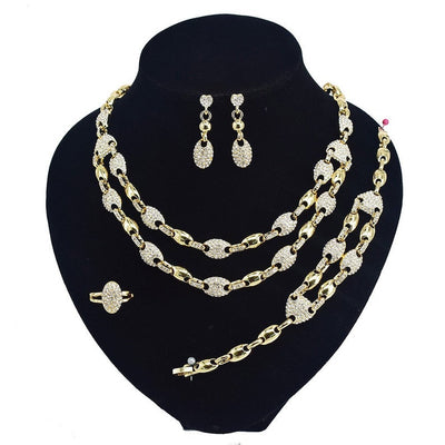 Double layer XO jewelry set 