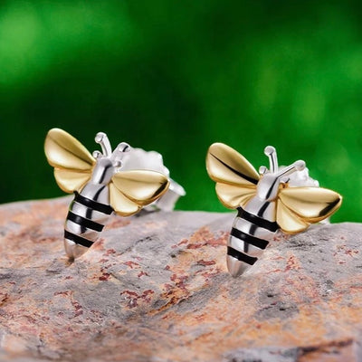 Shop Gold Bee stud earrings