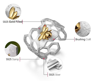 honeycomb ring size