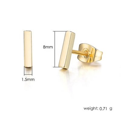 14K Gold-Filled Square Bar Stud