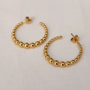 hoop earrings WITH Beads For sale  