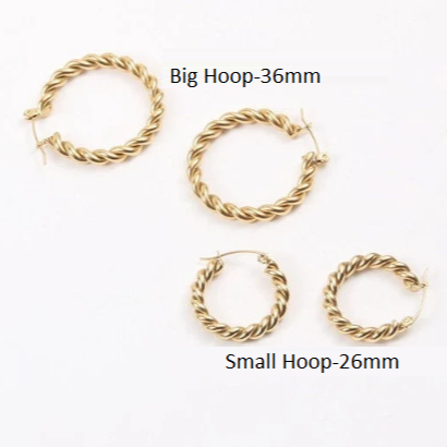 Shop Online our collection of Rope Chain Hoop Earrings
