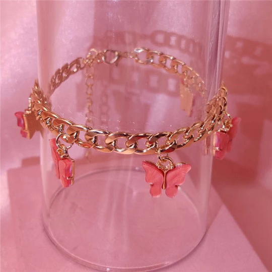 Gold butterfly bracelet 