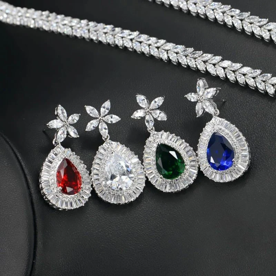 Zirconia Bridal Necklace Set