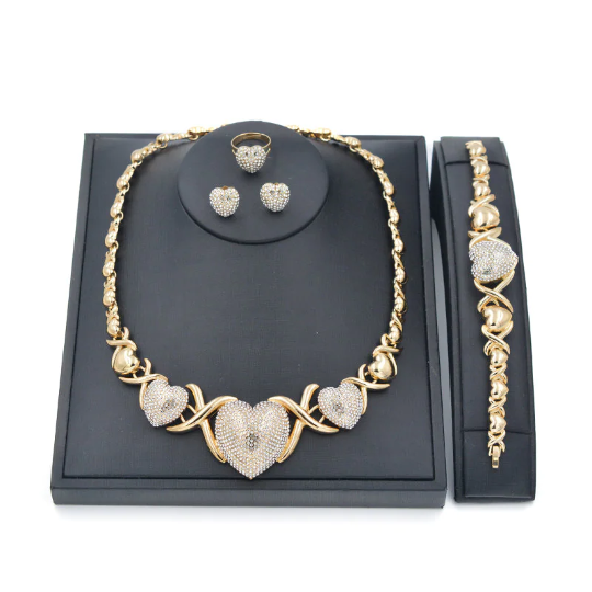 14K Gold Hugs and Kisses Jewelry Set | Hugs and Kisses Jewelry - Jewelvers