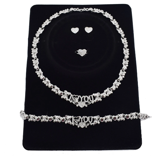 Silver necklace set for women 