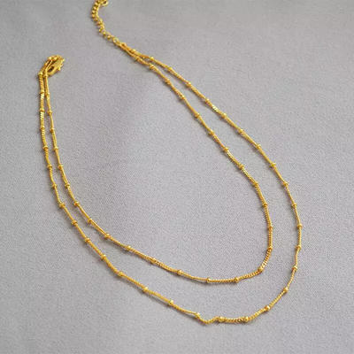18K Gold-Filled Beaded Layering Necklace