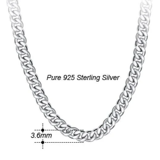 Silver Curb Link Chain Necklace