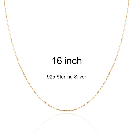 925 Sterling Silver Dainty Cuban Necklace