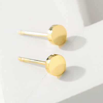  Dainty Disc Studs gold