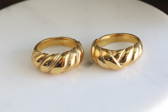 Gold Filled Twisted Dome Ring