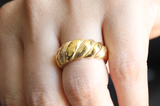 gold filled Twisted Dome Ring