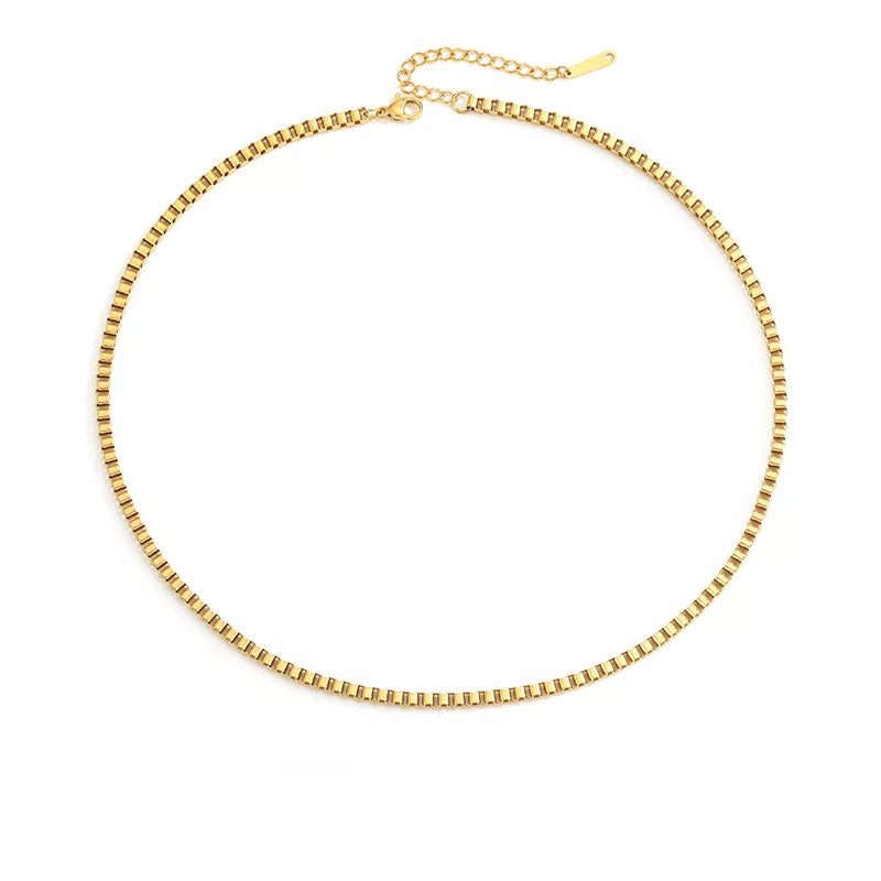 14K Gold-Filled Round Box Chain Necklace