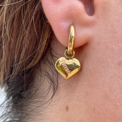 18k Gold-Filled Heart Earrings
