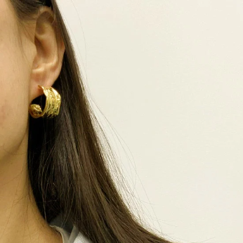 Chunky Gold Hoop Earrings