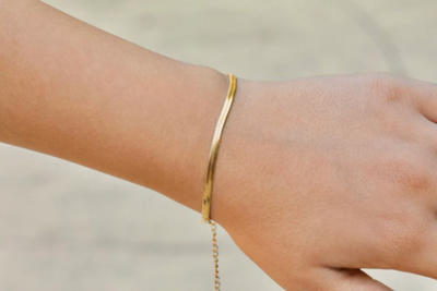 18k Gold-Filled Herringbone Bracelet