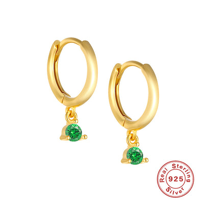 Charm Earrings For Women with green stones