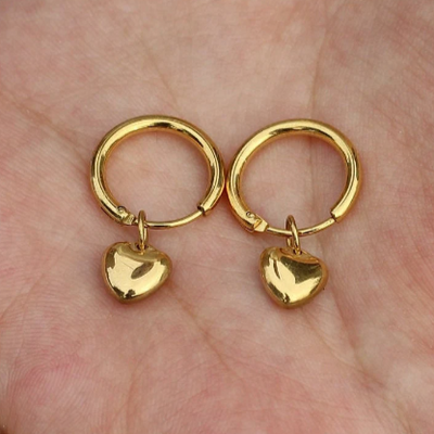  Little Heart Huggie Earrings