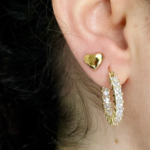 Gold Zirconia Earring