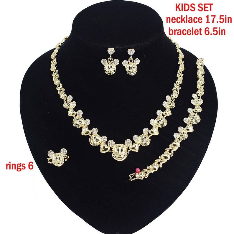 Kids necklace set gold filled 