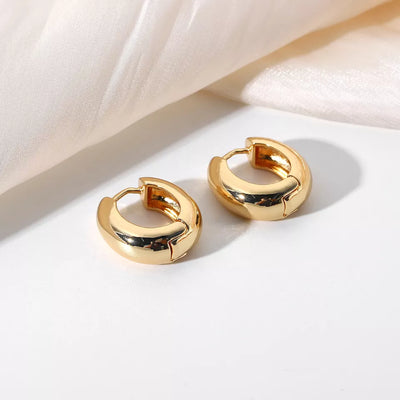18K Gold-Filled Thick Hoops