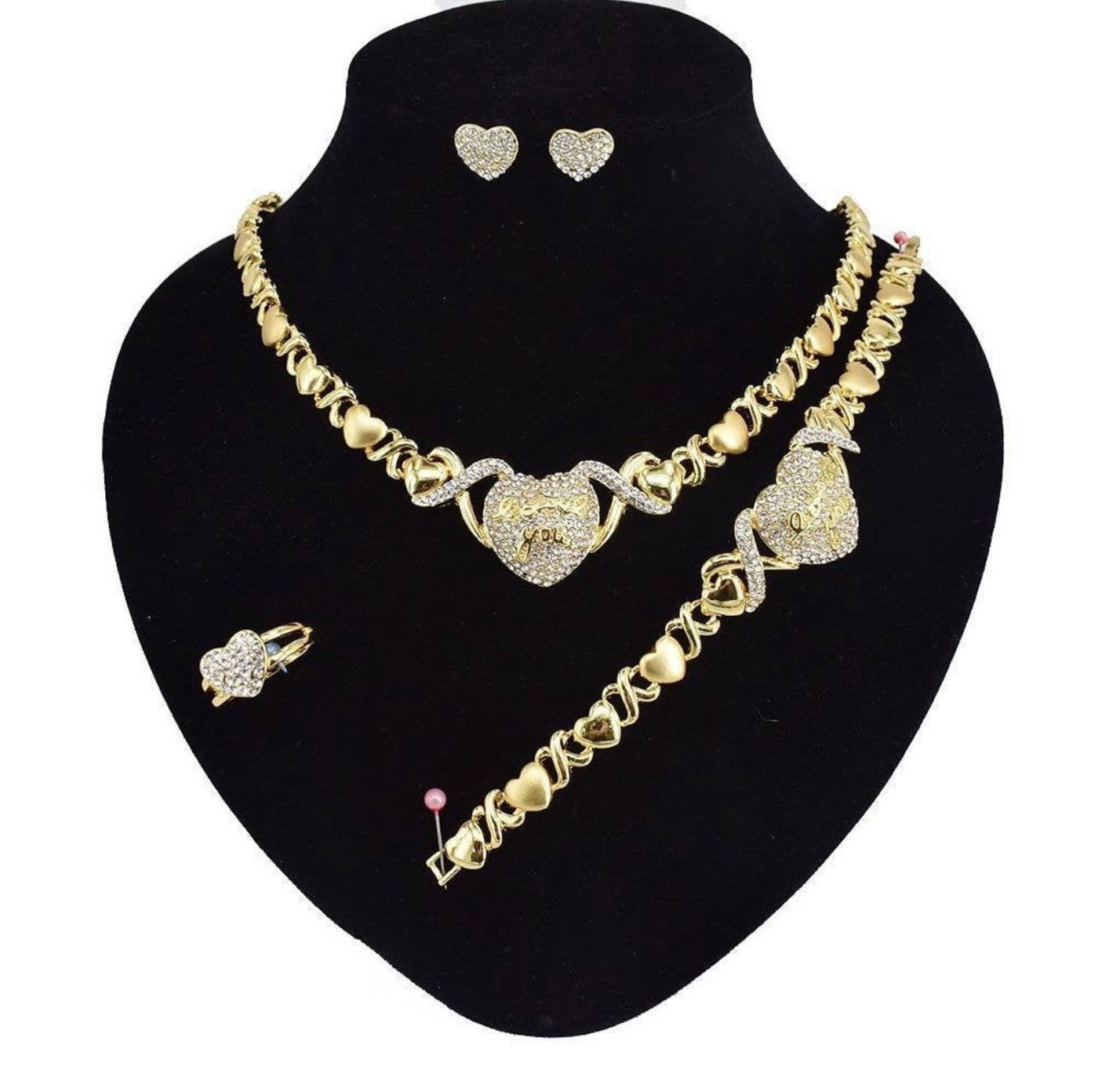 Xo I Love You Necklace Set