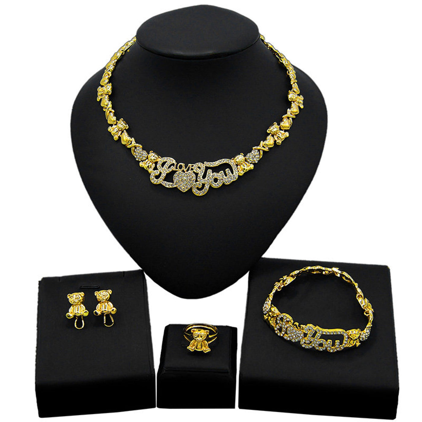 XO Teddy Bear Jewelry Set