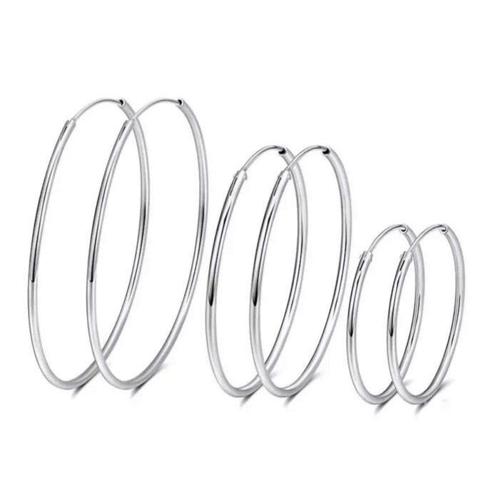 High Quality Sterling Silver Large Hoops
