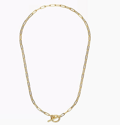 18K Gold Filled Layered Link Chain Necklace