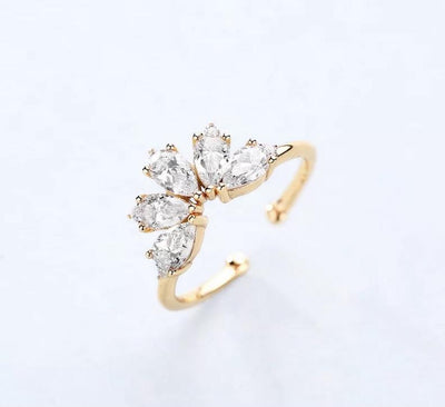 Princess Ring 18K Gold with dimond