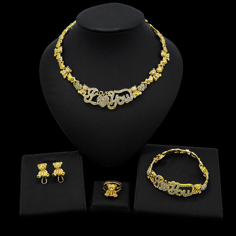 XO Teddy Bear Jewelry Set