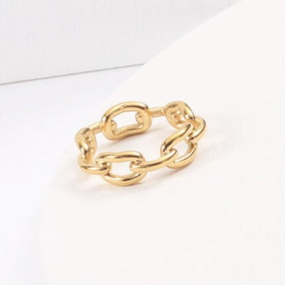  18K Gold Plated Link Ring 