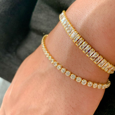 18K Gold-Filled Diamond Tennis bracelet