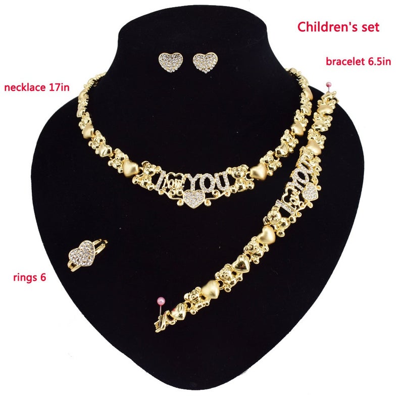 Hugs and kisses jewelry set for kids