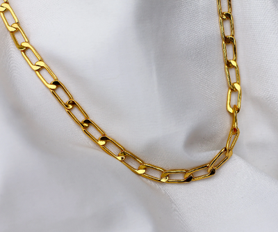 18K Gold-Filled Flat Link Chain Necklace