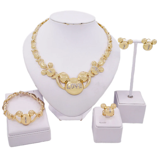 18k Gold Xo Jewelry Set