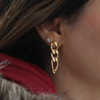18K Gold-Filled Figaro Chain Earrings
