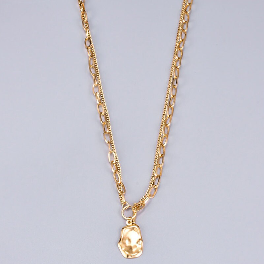 18K Gold-Filled Double Layer Coin Necklace