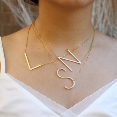 Shop Online our collection of Letter Necklace Gold 