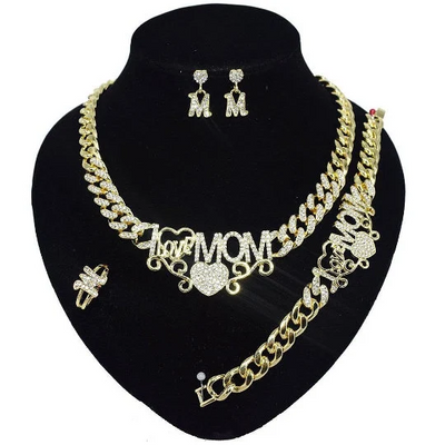 Xo Mom Necklace Set for Women