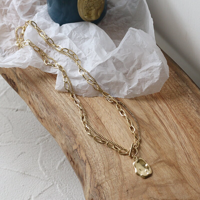 18K Gold-Filled Double Layer Coin Necklace